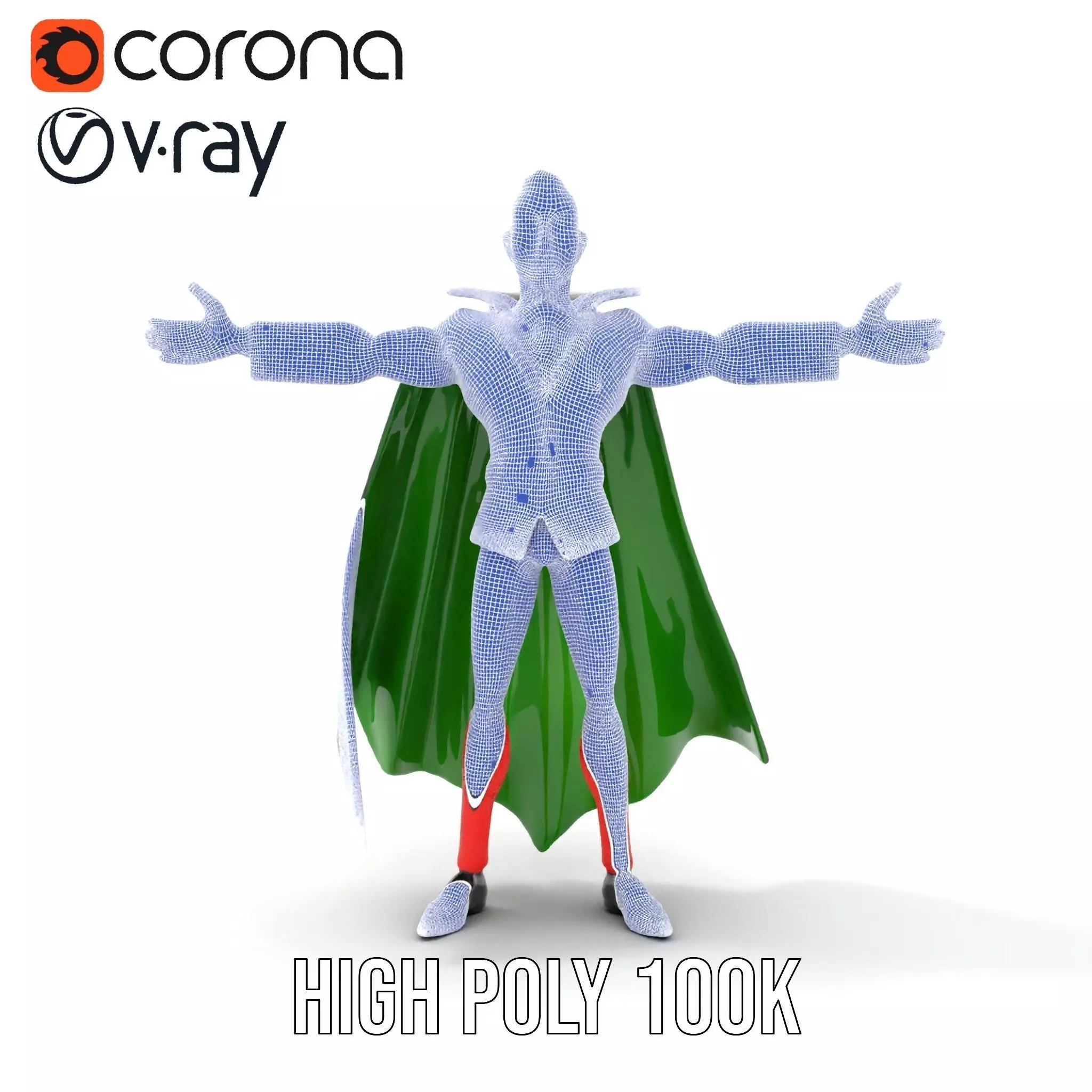 Vampire Character in Red Suit Model Pack Low-poly 3D model_33