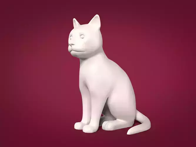 Sitting Cat Figurine - Statue