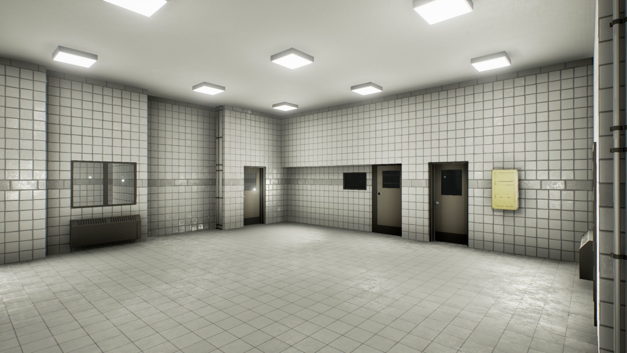 Facility interior modular UE4 Low-poly 3D model_3