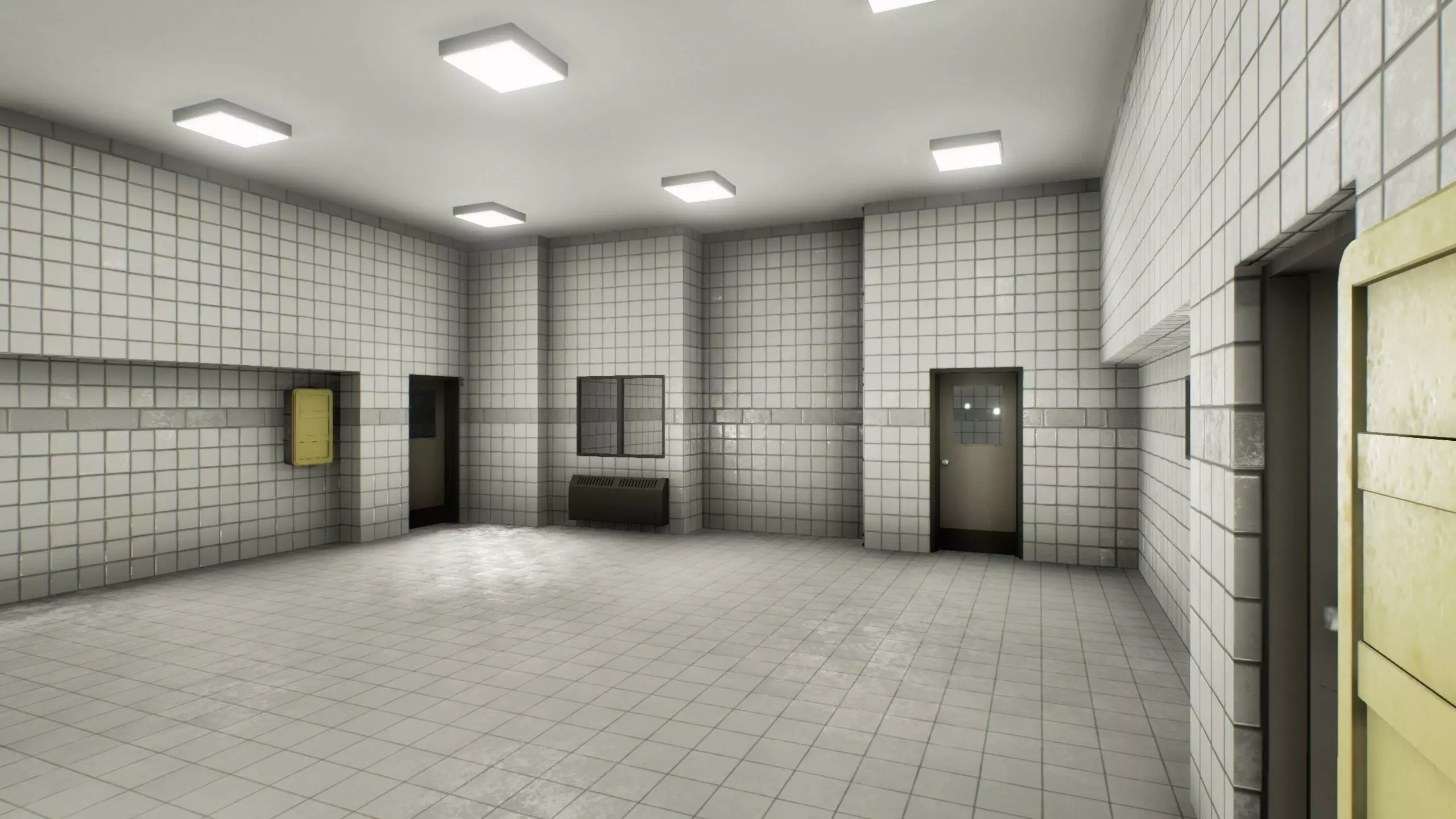 Facility interior modular UE4 Low-poly 3D model_0