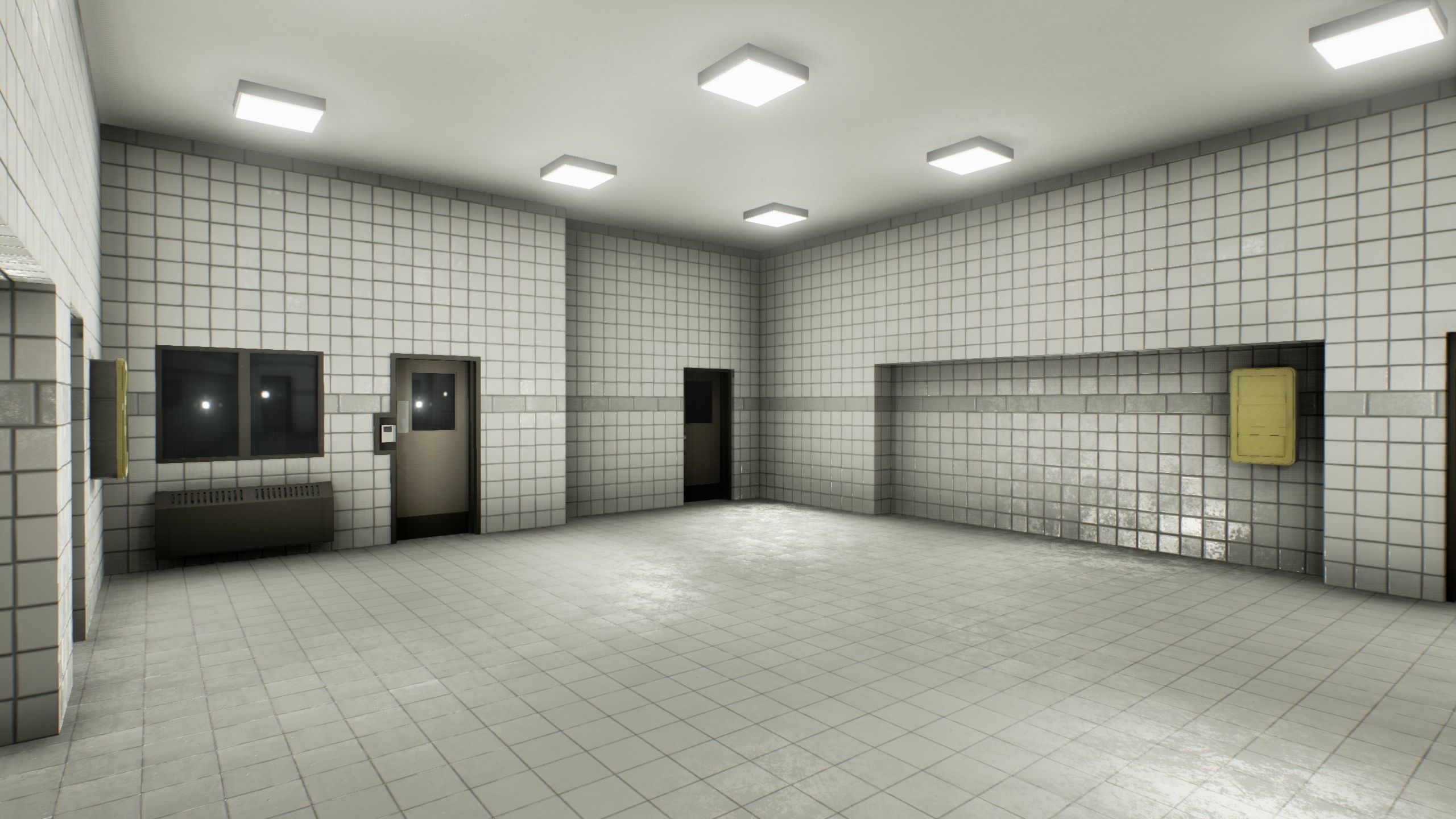 Facility interior modular UE4 Low-poly 3D model_2