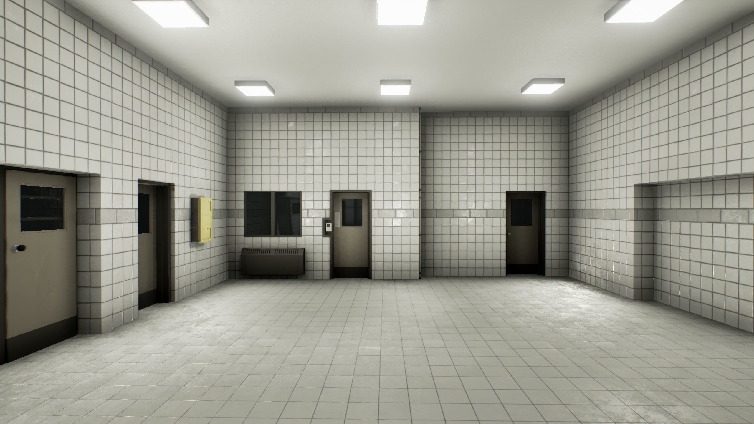Facility interior modular UE4 Low-poly 3D model_1