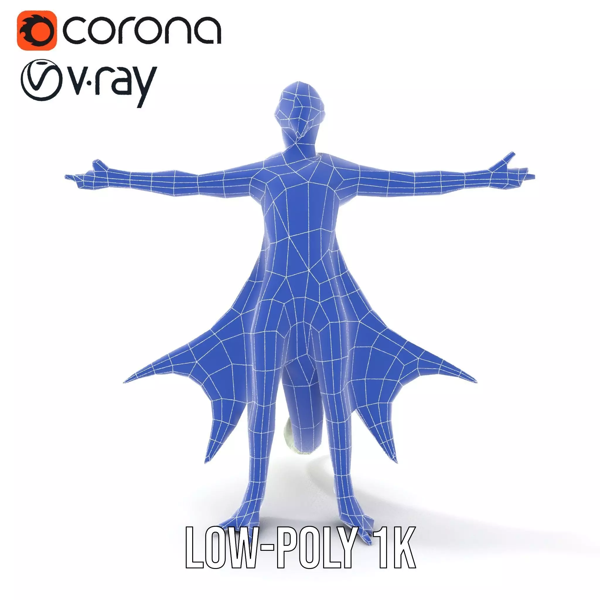 Alien Reptile Creature with Cape Model Pack Low-poly 3D model_24