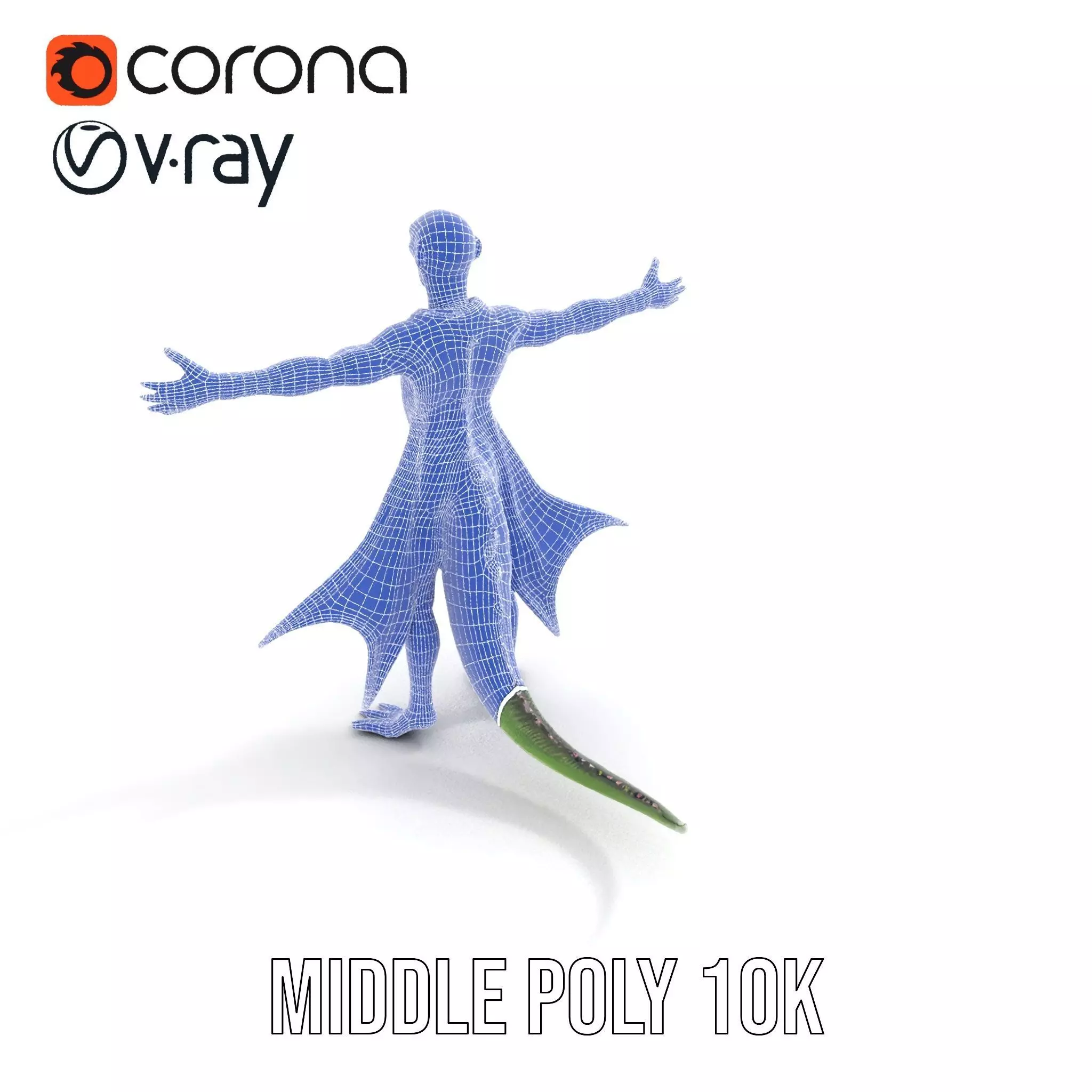 Alien Reptile Creature with Cape Model Pack Low-poly 3D model_20