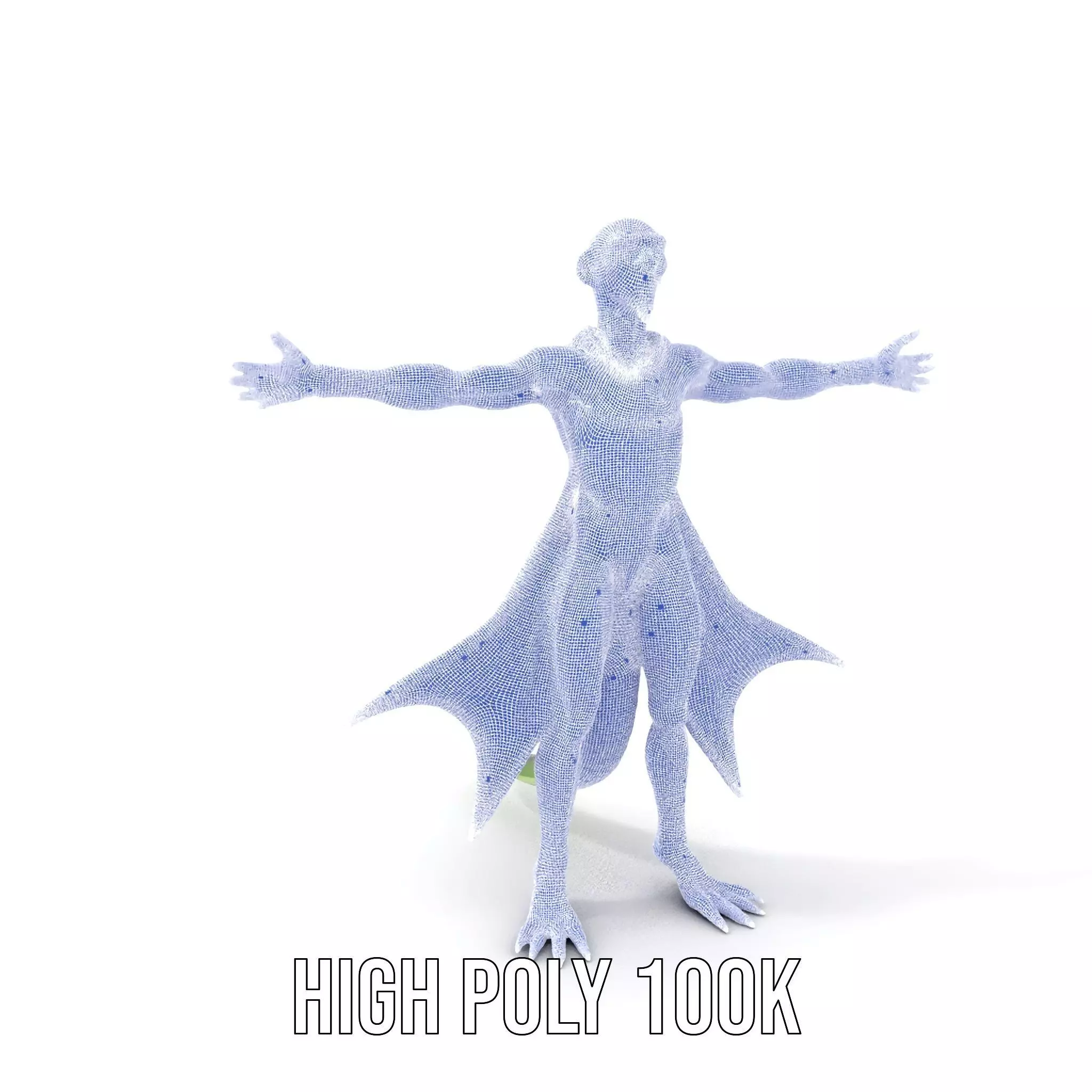 Alien Reptile Creature with Cape Model Pack Low-poly 3D model_4