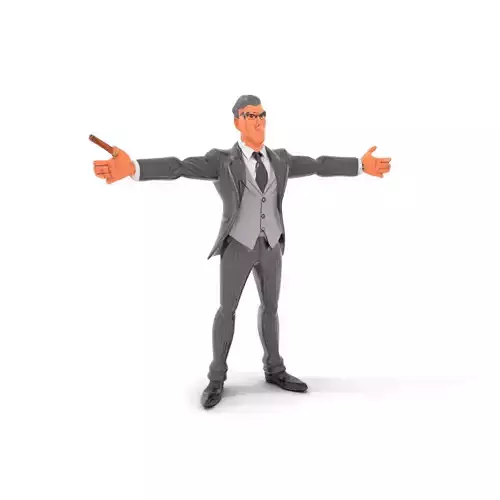 Businessman Character Model Pack Low-poly 3D model