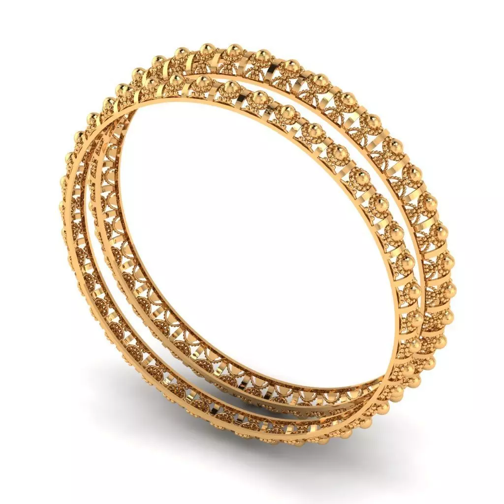 Traditional indian Bangle for Women 3D print model_1