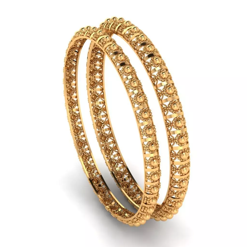 Traditional indian Bangle for Women 3D print model_2