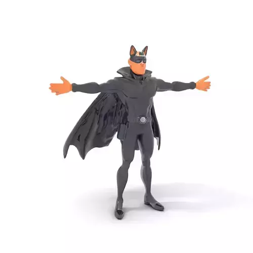 Hero Character Model Pack with Cape and Mask Low-poly 3D model