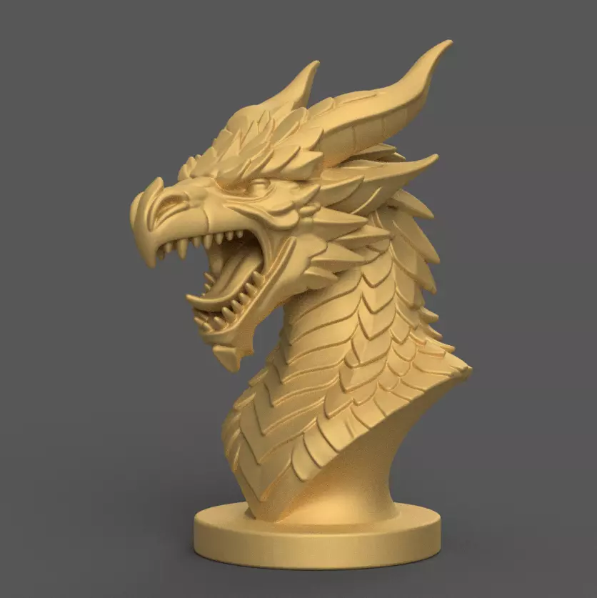 Epic Dragon STL File Decor and Headphone Stand 3D print model_0
