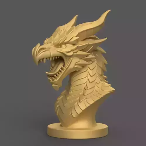 Epic Dragon STL File Decor and Headphone Stand
