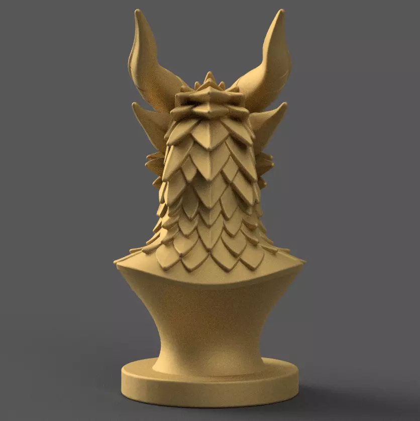 Epic Dragon STL File Decor and Headphone Stand 3D print model_2