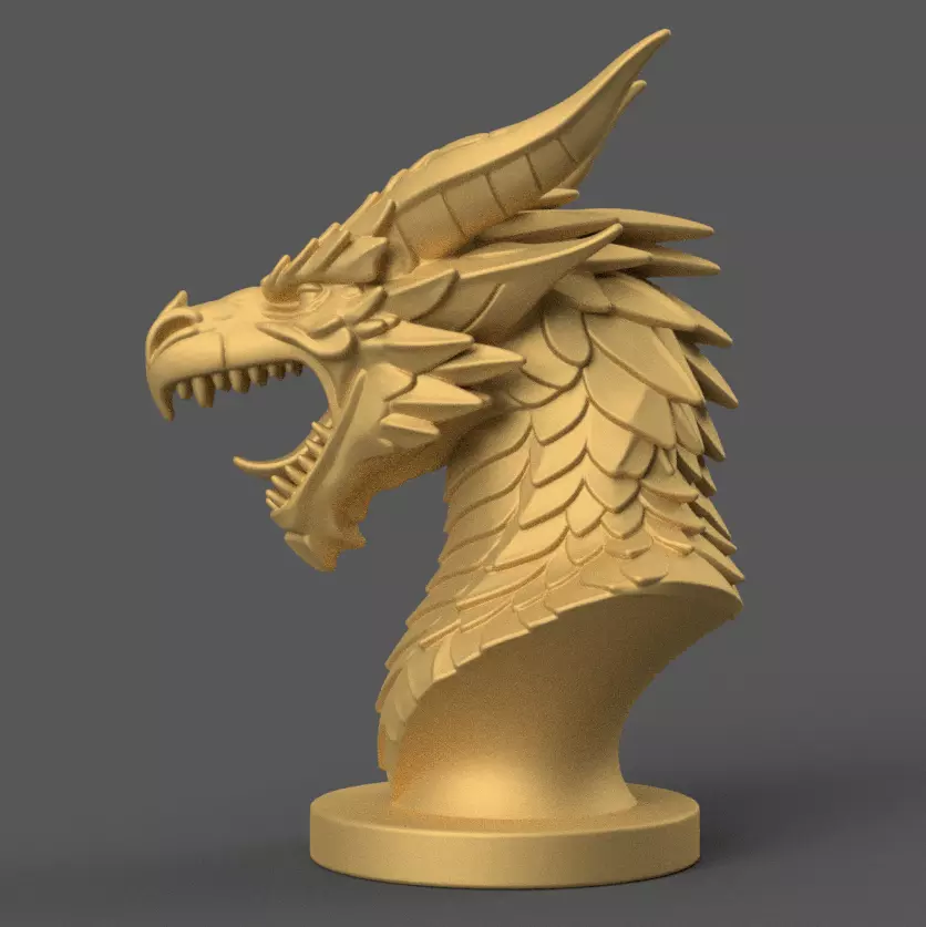 Epic Dragon STL File Decor and Headphone Stand 3D print model_1