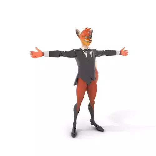 Elegant Fox Character Model Pack Low-poly 3D model