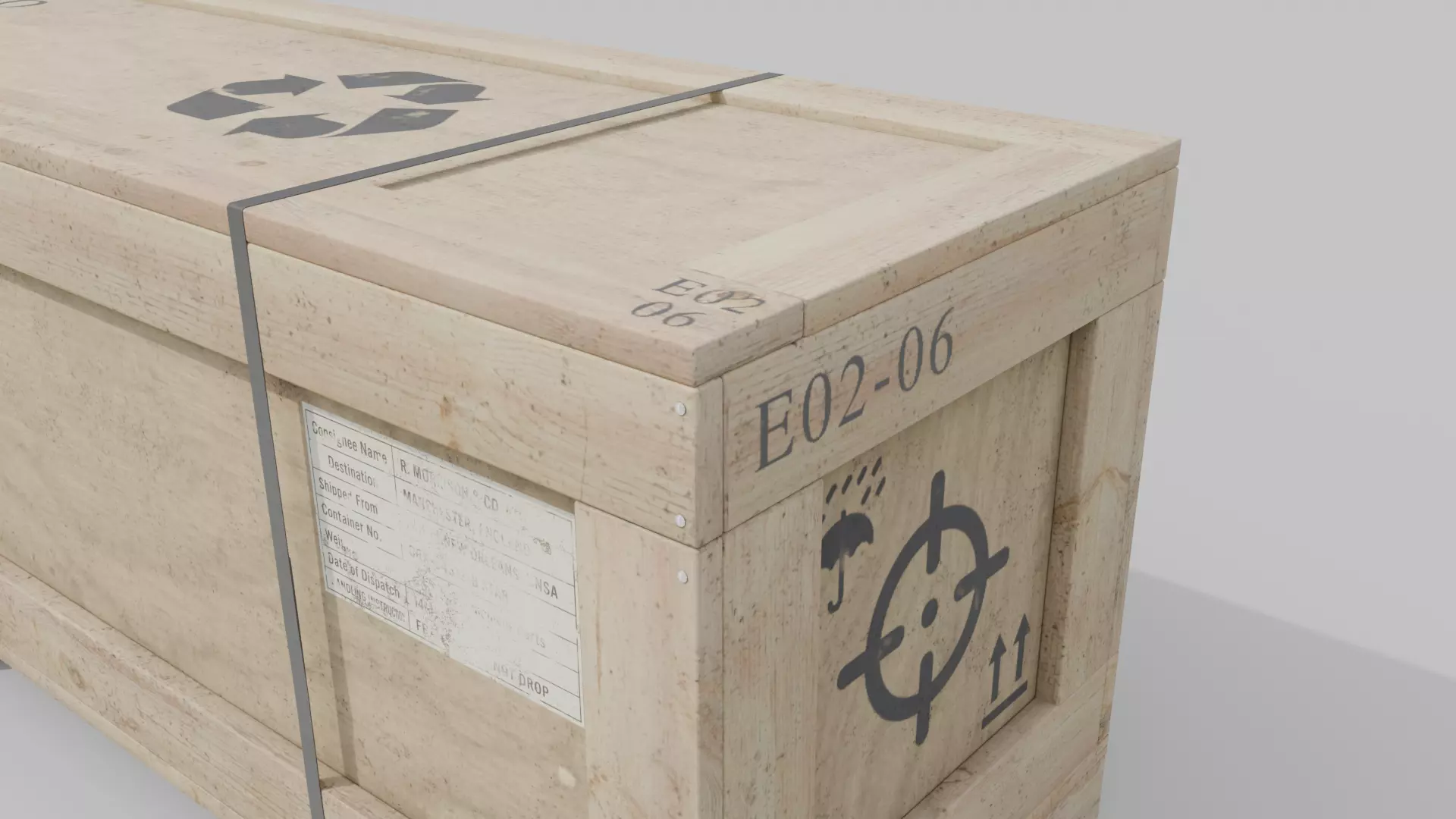 Customizable Wooden Crate Duo - Flat and Narrow 3D Model Collection_17