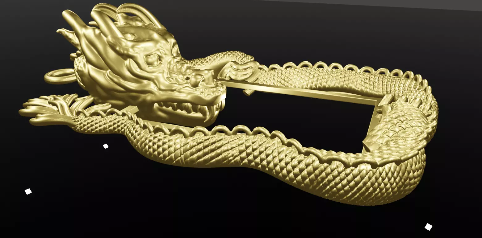 Dragon Pendant 3D Model 3D print model_19