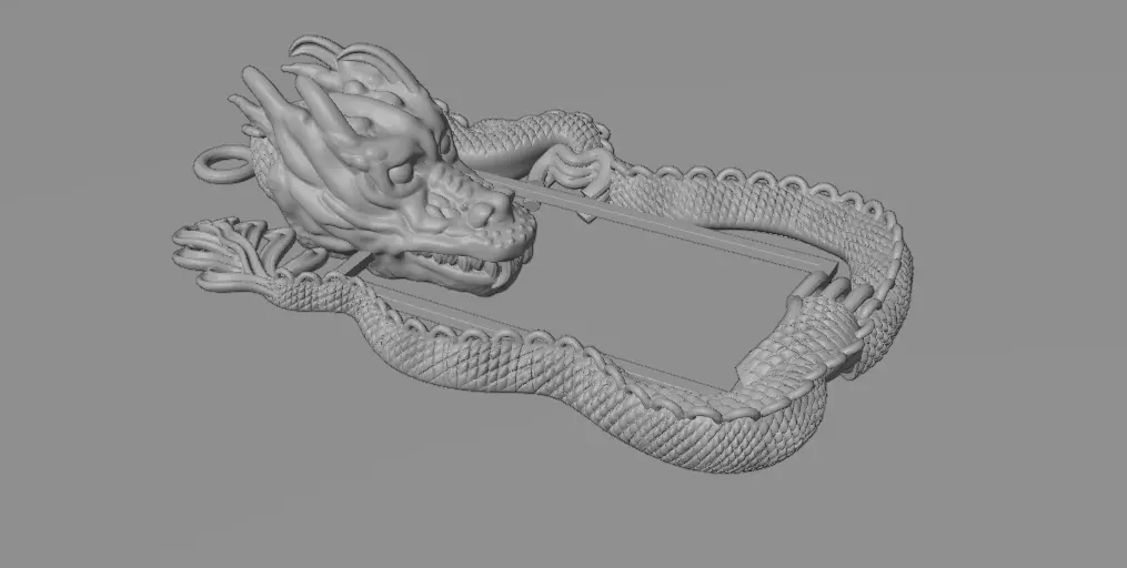 Dragon Pendant 3D Model 3D print model_26