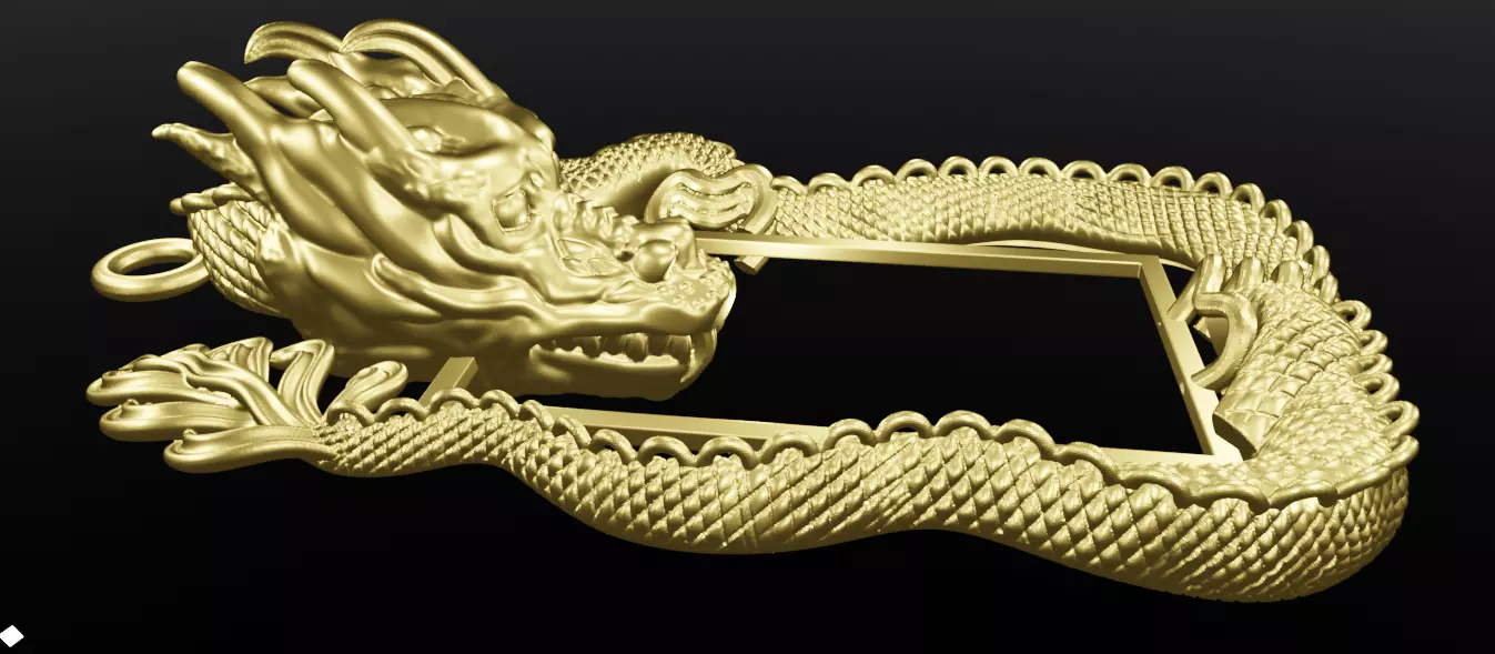 Dragon Pendant 3D Model 3D print model_15