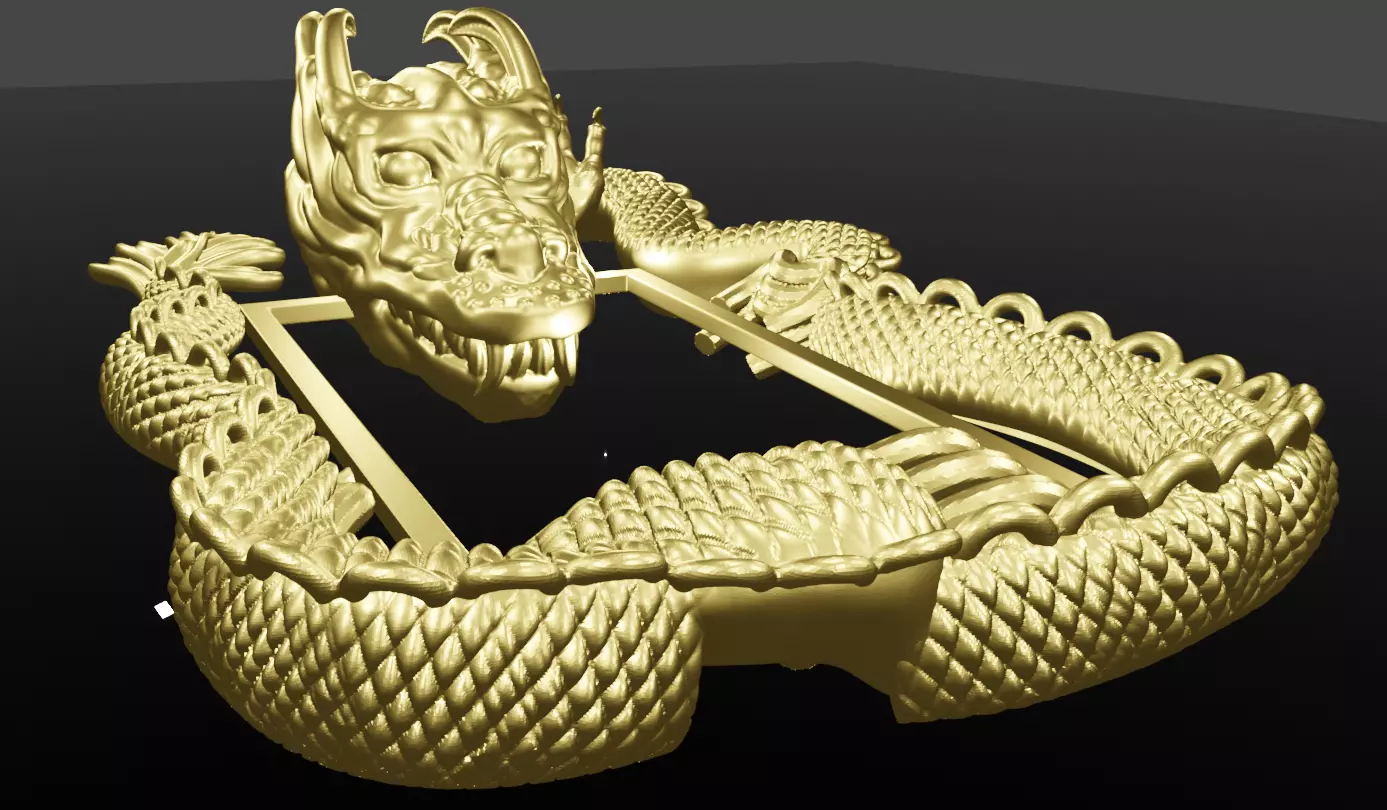 Dragon Pendant 3D Model 3D print model_20