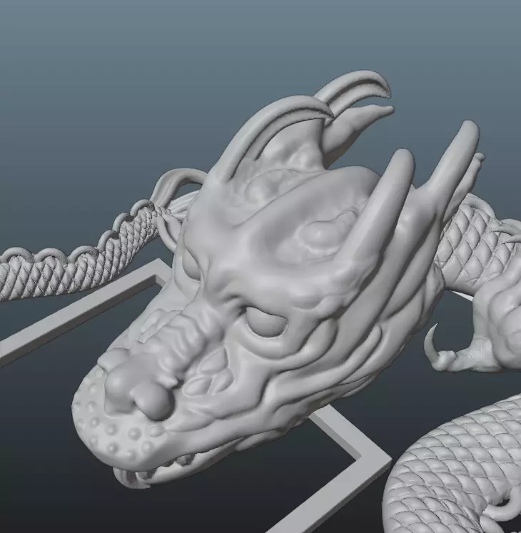 Dragon Pendant 3D Model 3D print model_27