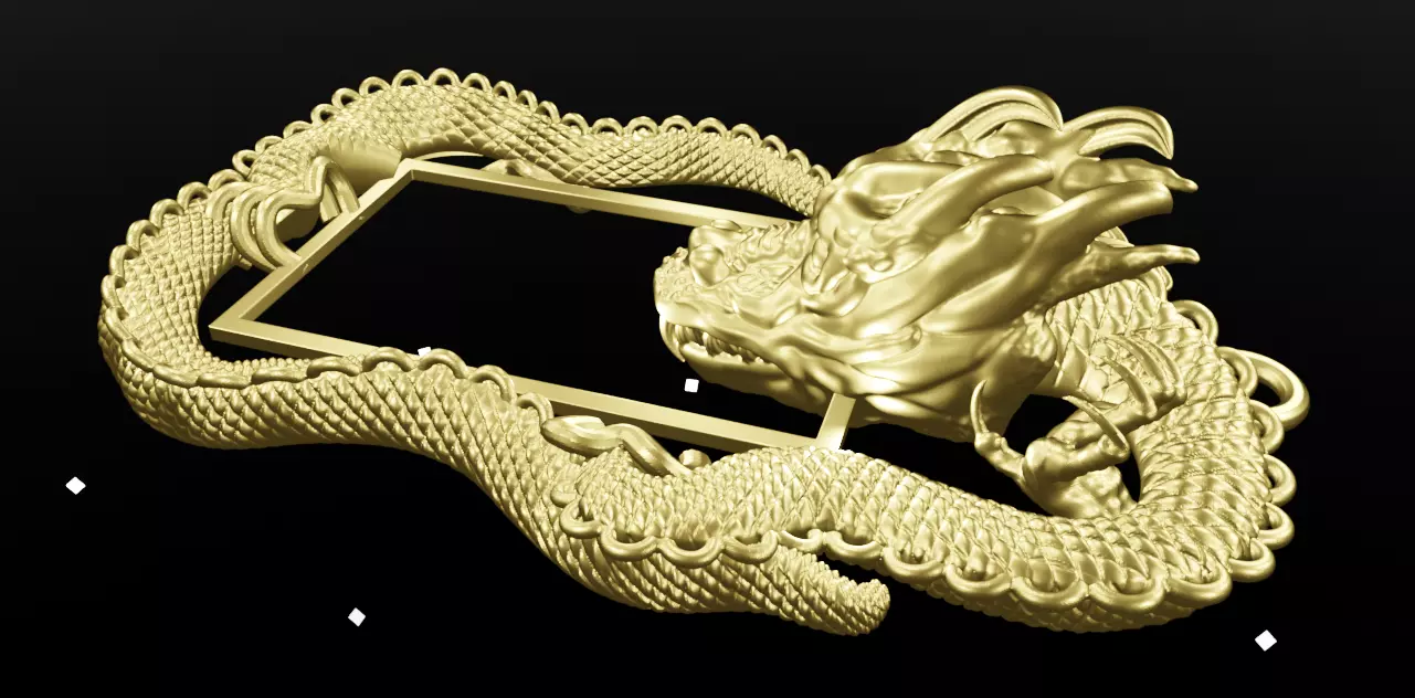 Dragon Pendant 3D Model 3D print model_11