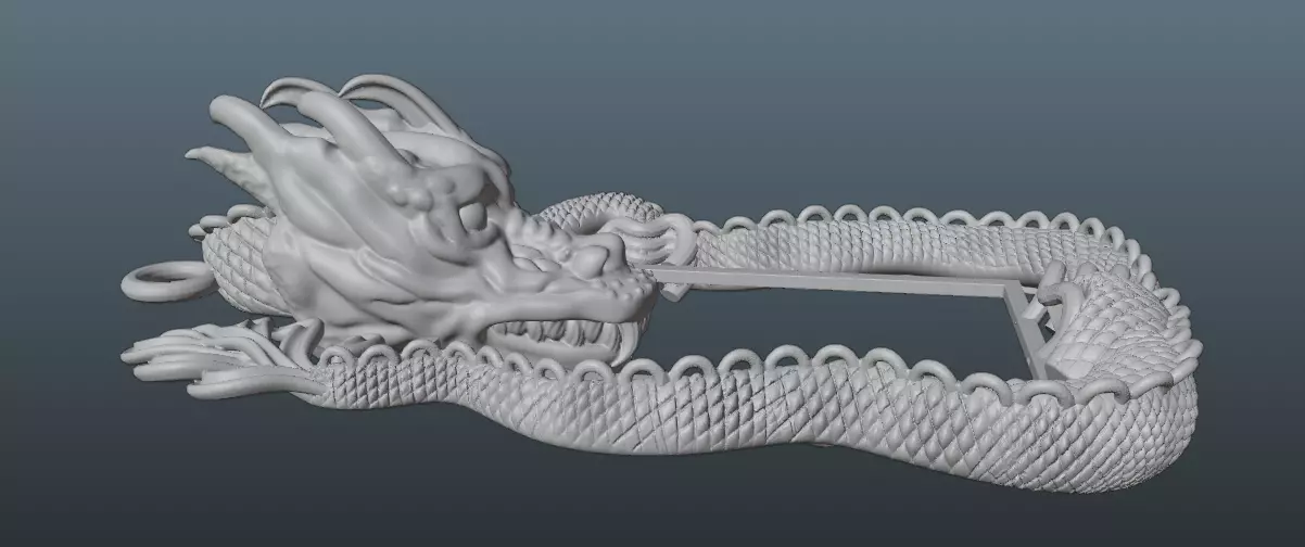 Dragon Pendant 3D Model 3D print model_6