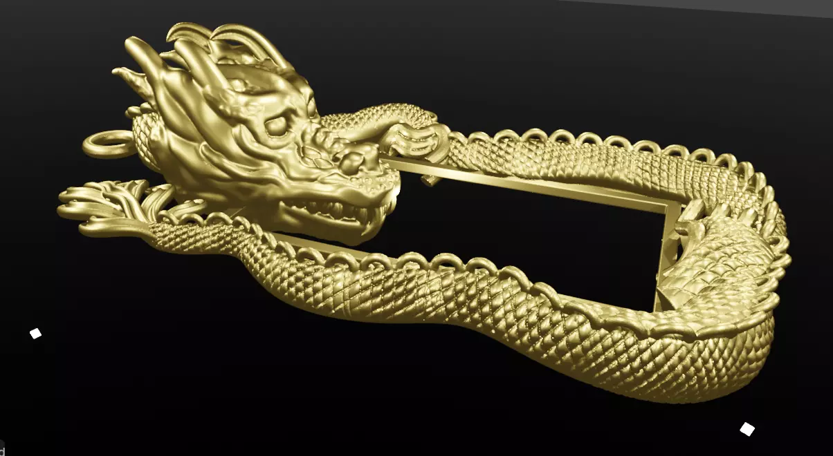 Dragon Pendant 3D Model 3D print model_17