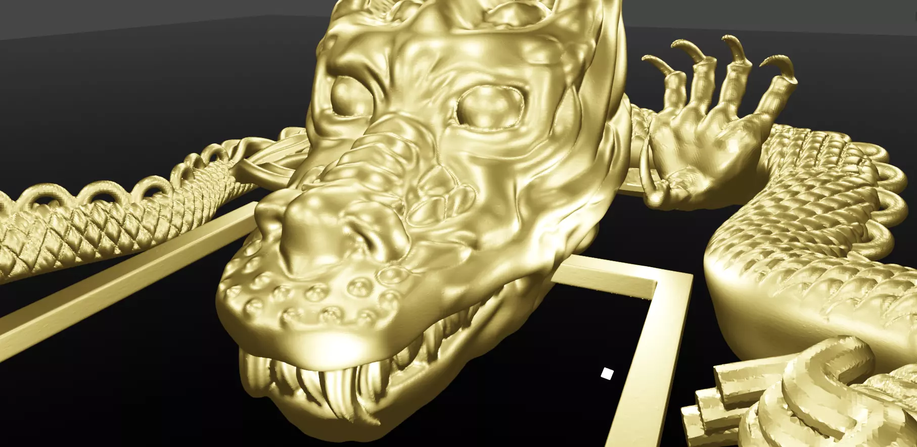 Dragon Pendant 3D Model 3D print model_16