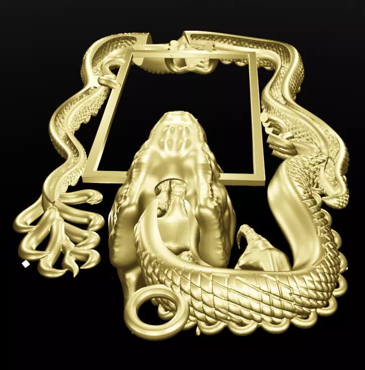 Dragon Pendant 3D Model 3D print model_13