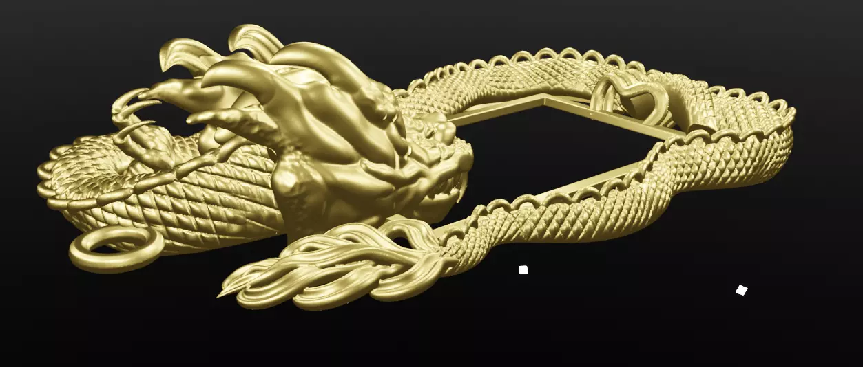 Dragon Pendant 3D Model 3D print model_21