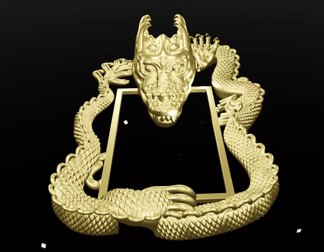 Dragon Pendant 3D Model 3D print model_12