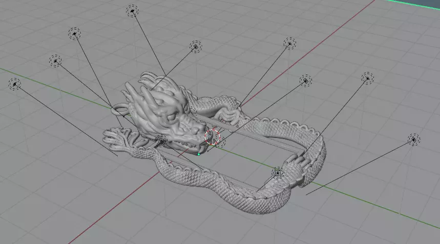 Dragon Pendant 3D Model 3D print model_28