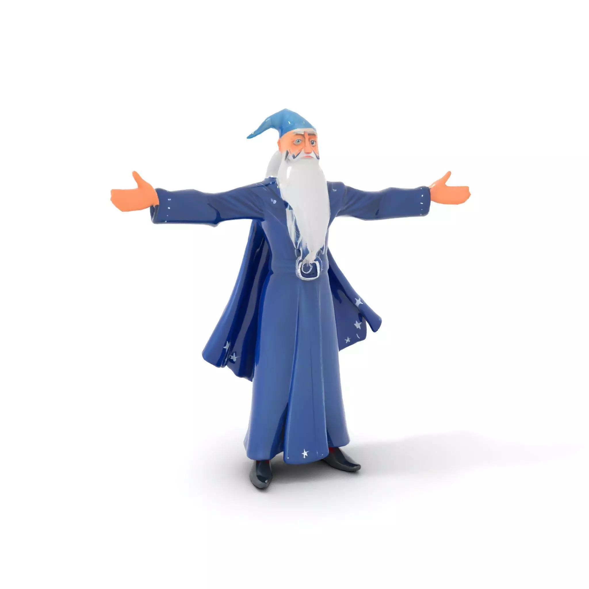 Wizard Character Model Pack with Detailed Robes and Accessories Low-poly 3D model_6