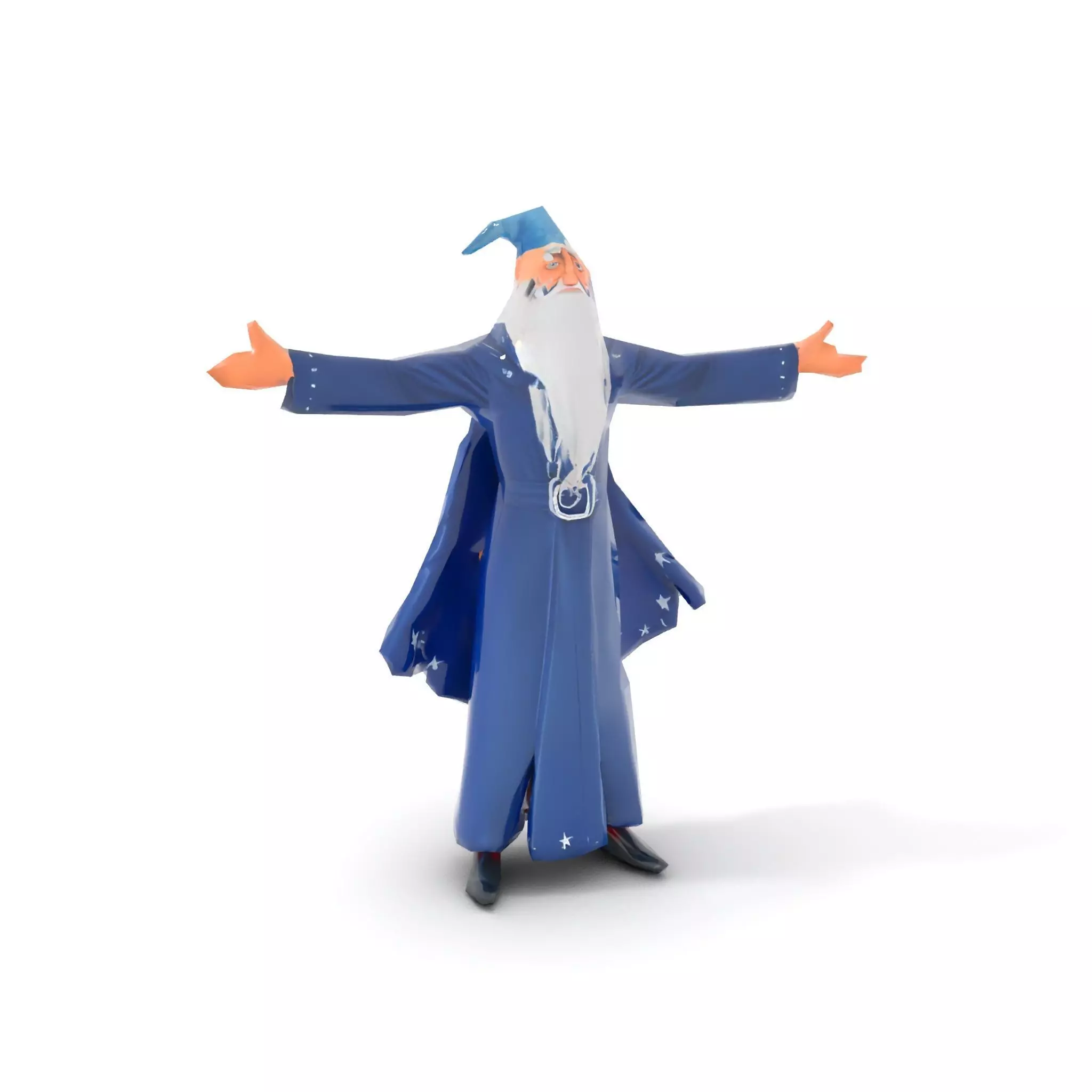 Wizard Character Model Pack with Detailed Robes and Accessories Low-poly 3D model_13