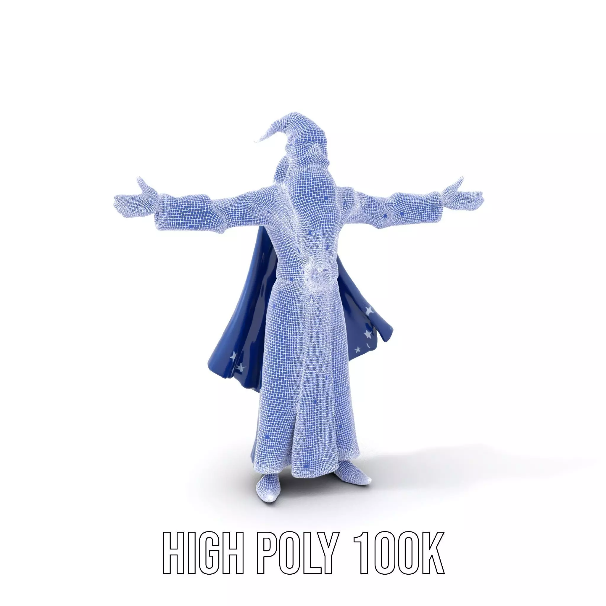 Wizard Character Model Pack with Detailed Robes and Accessories Low-poly 3D model_4