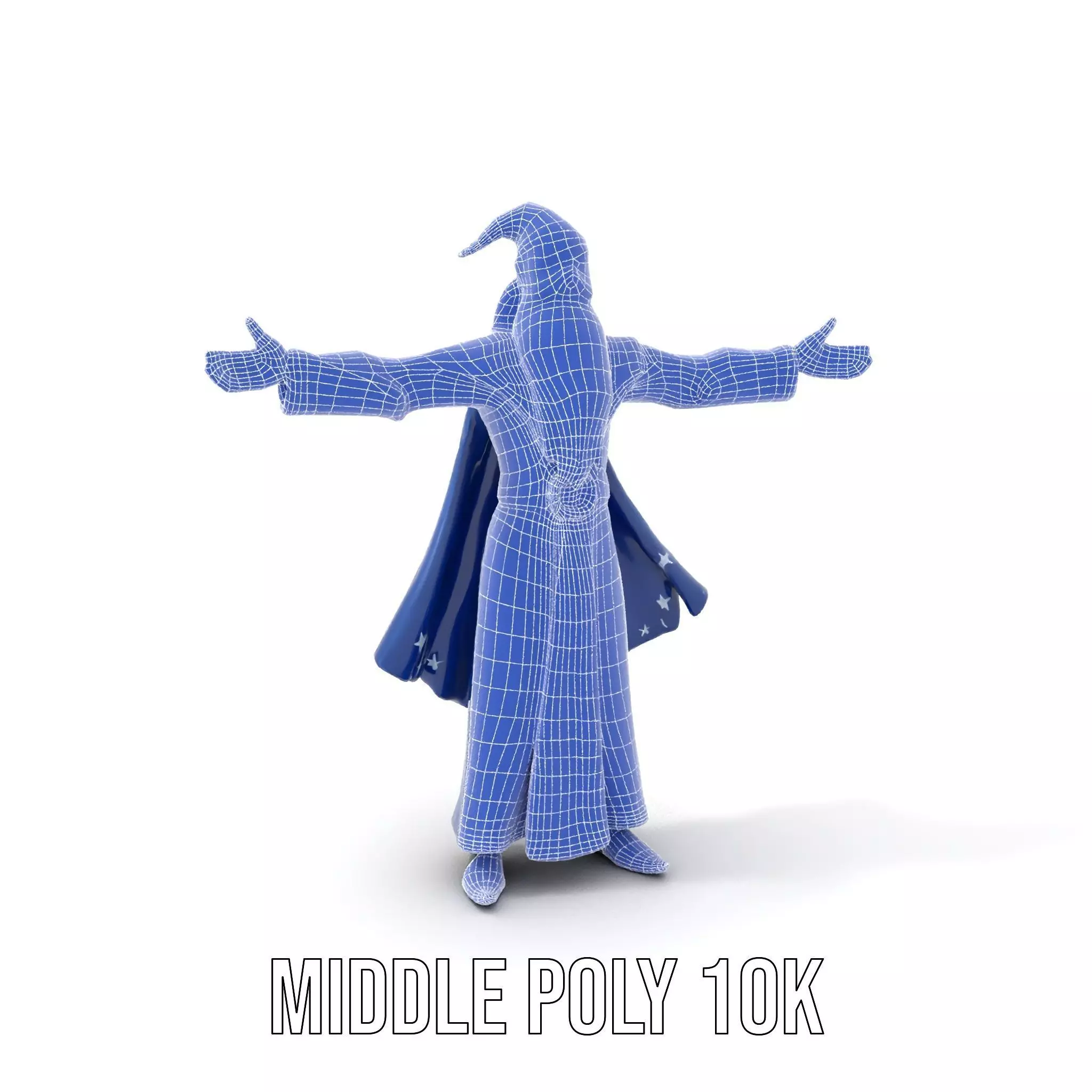 Wizard Character Model Pack with Detailed Robes and Accessories Low-poly 3D model_12