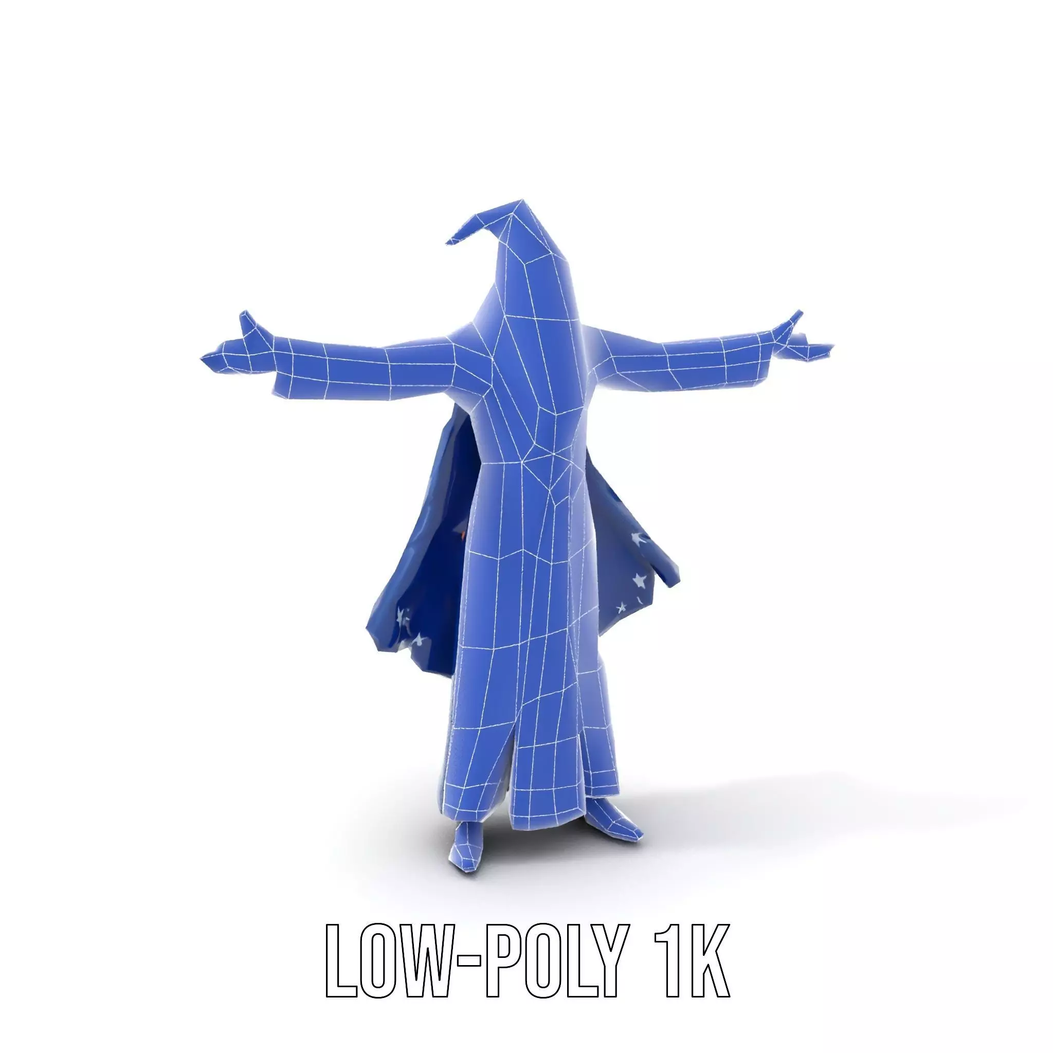 Wizard Character Model Pack with Detailed Robes and Accessories Low-poly 3D model_10