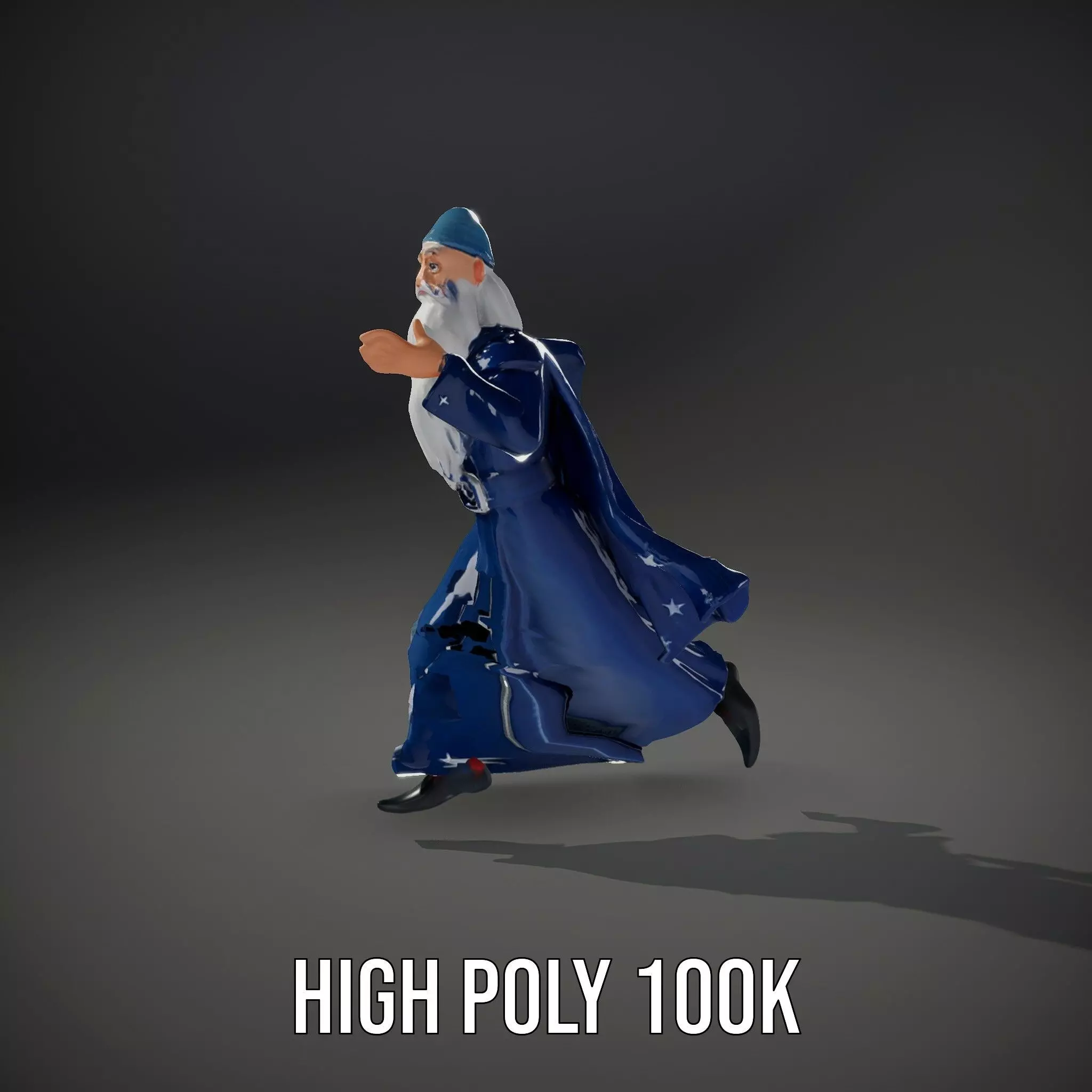 Wizard Character Model Pack with Detailed Robes and Accessories Low-poly 3D model_32