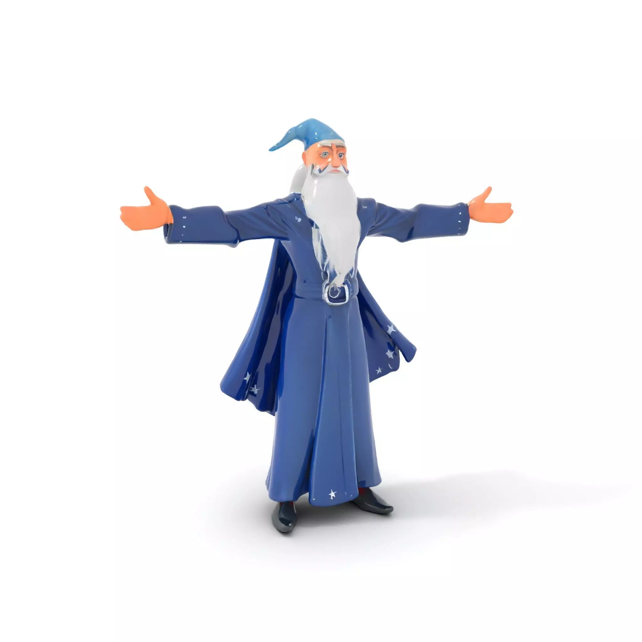 Wizard Character Model Pack with Detailed Robes and Accessories Low-poly 3D model_0