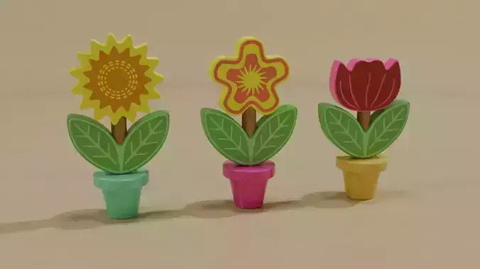 Flower Pot Stacking Toy