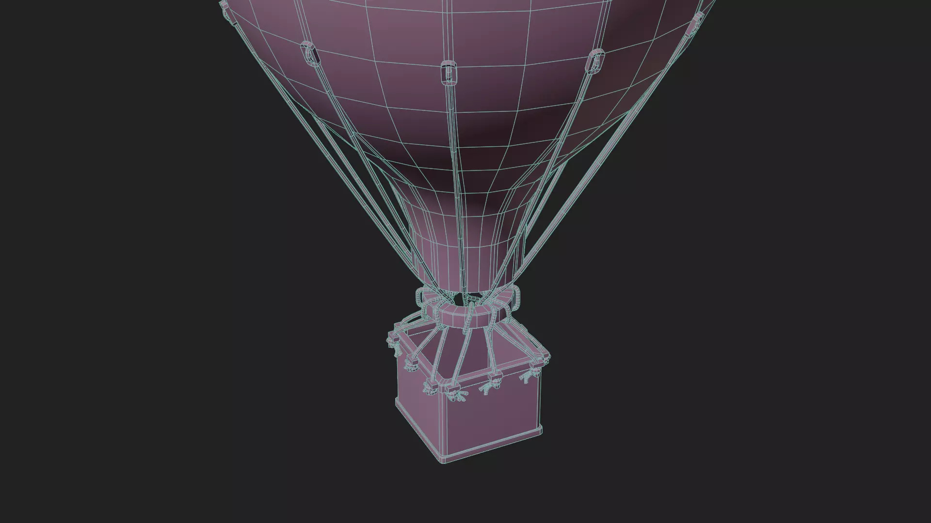Hot Air Balloon Decoration Low-poly 3D model_17