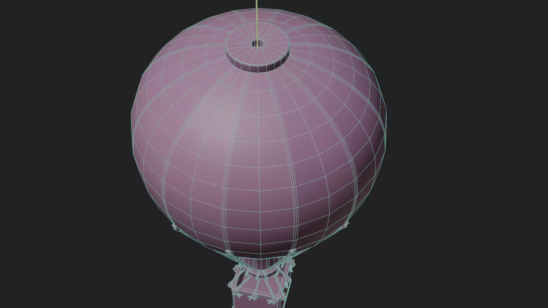 Hot Air Balloon Decoration Low-poly 3D model_19