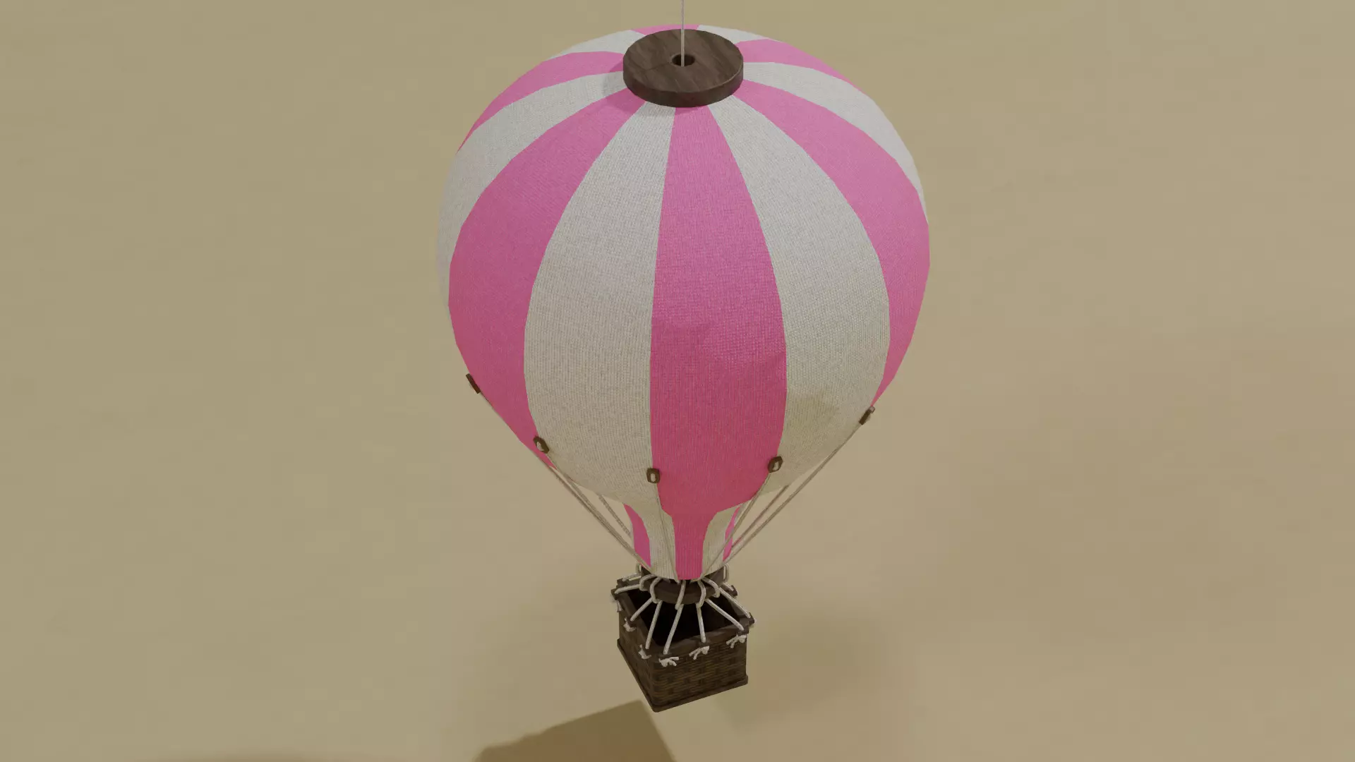 Hot Air Balloon Decoration Low-poly 3D model_6