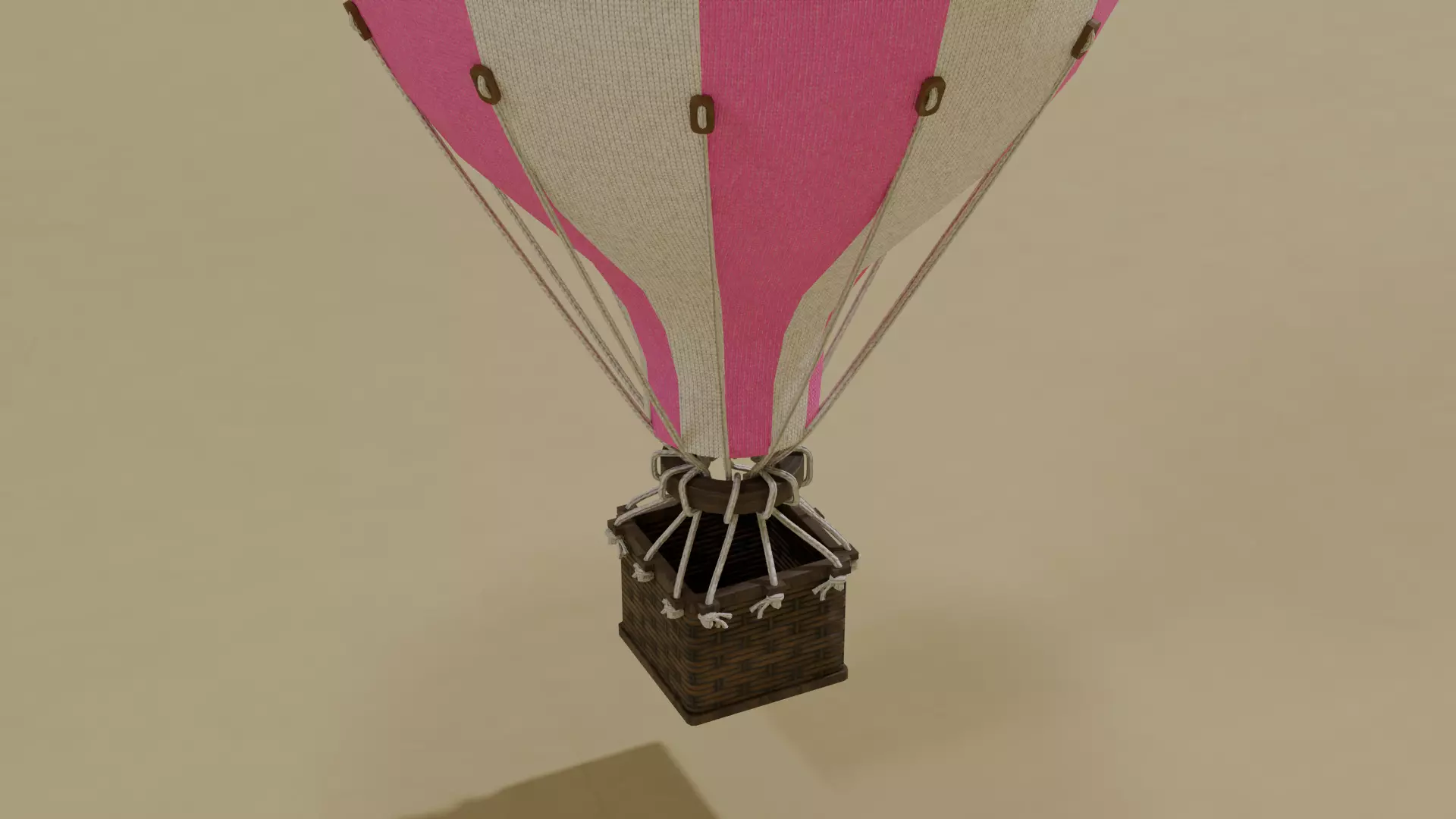 Hot Air Balloon Decoration Low-poly 3D model_7