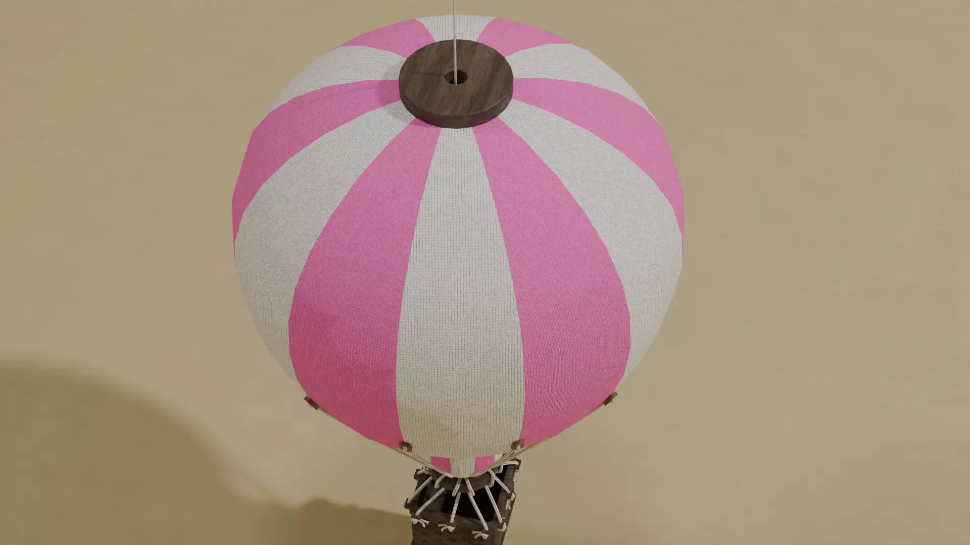 Hot Air Balloon Decoration Low-poly 3D model_9