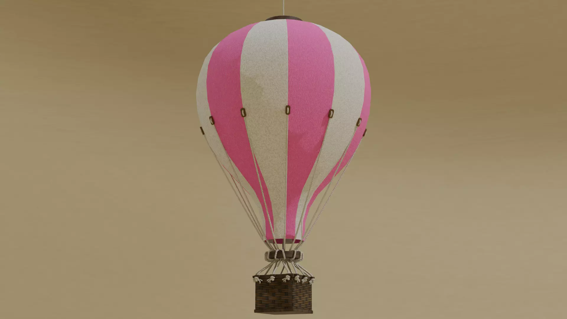 Hot Air Balloon Decoration Low-poly 3D model_4
