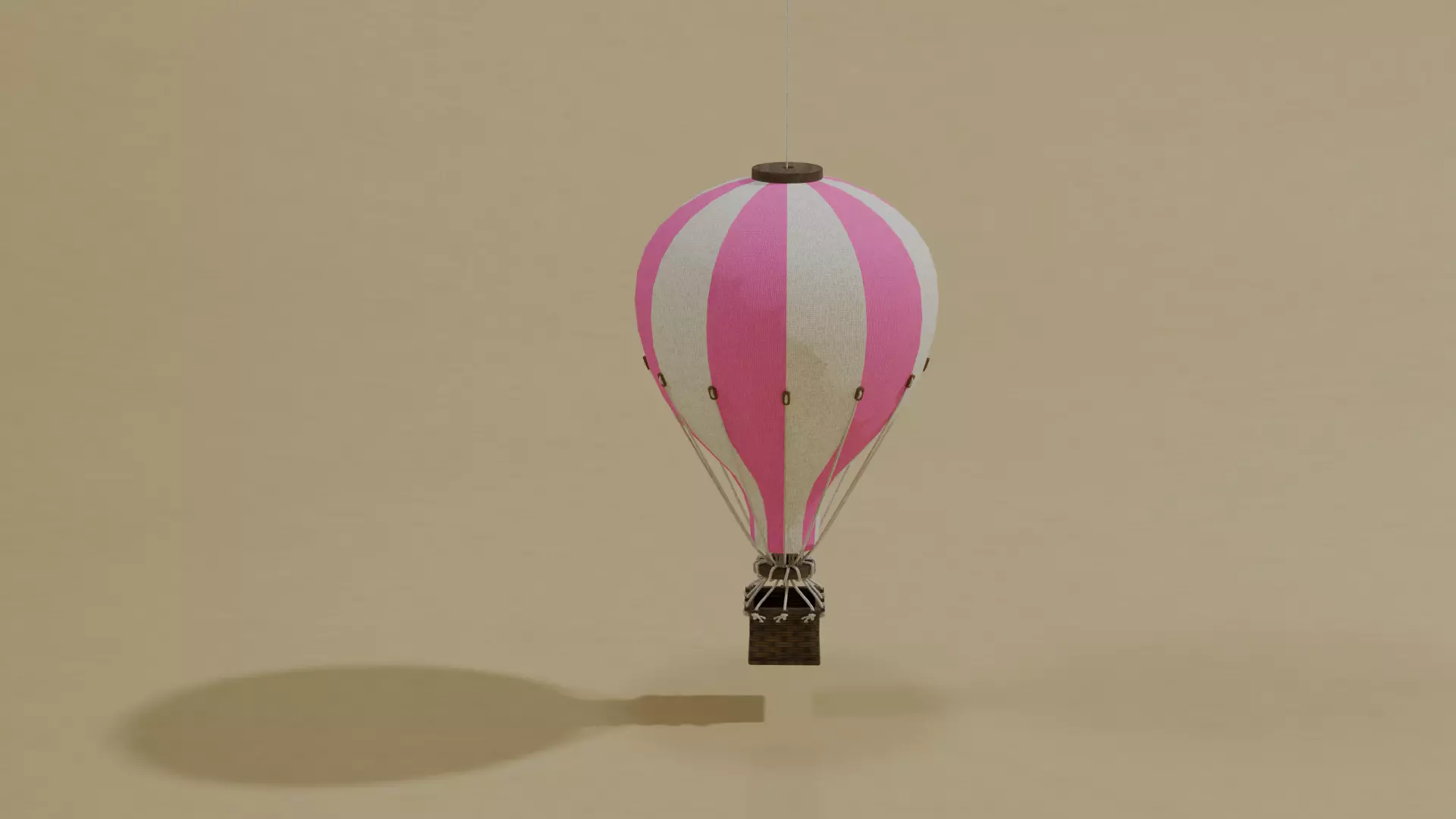 Hot Air Balloon Decoration Low-poly 3D model_3
