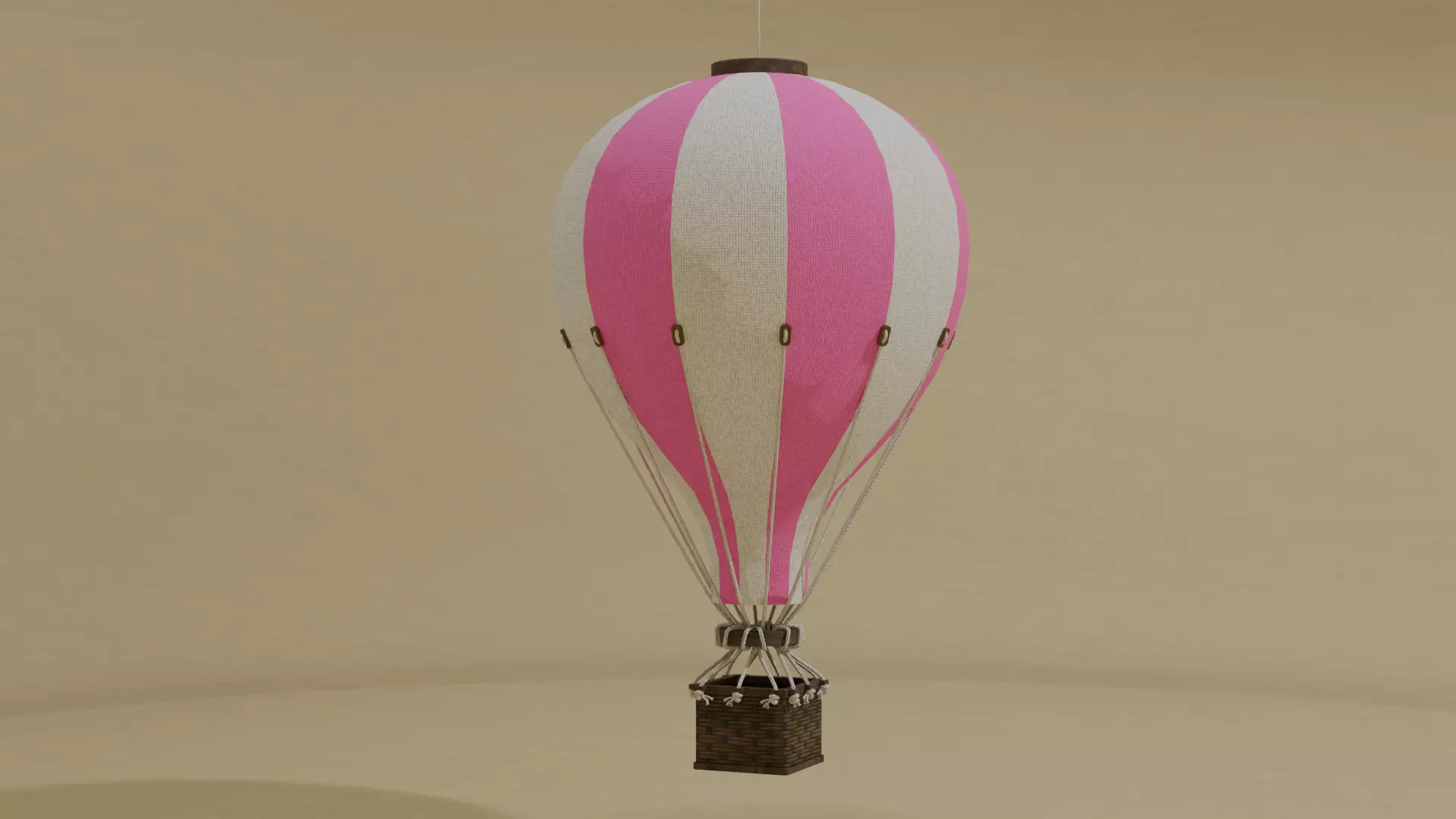 Hot Air Balloon Decoration Low-poly 3D model_1