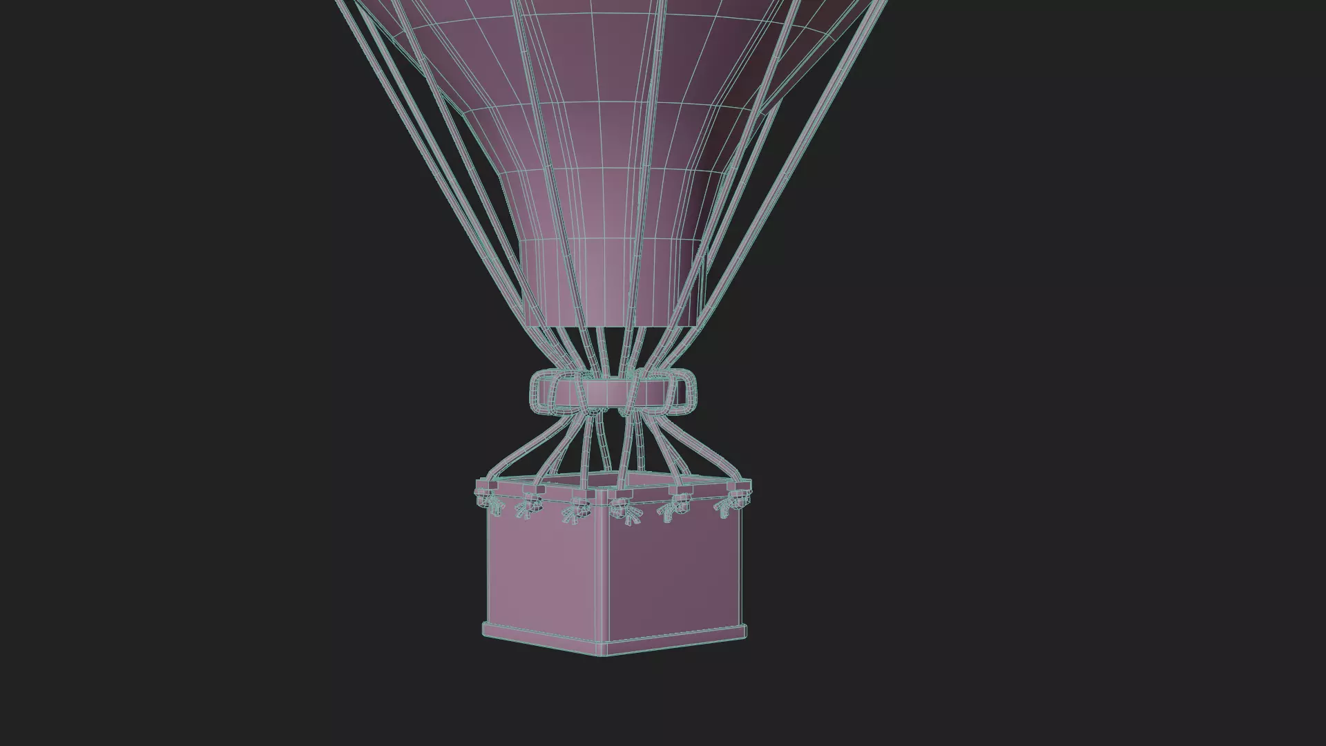 Hot Air Balloon Decoration Low-poly 3D model_15