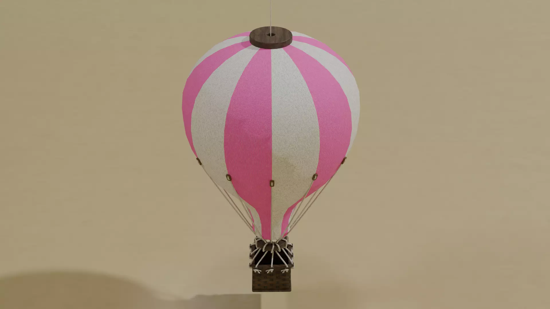 Hot Air Balloon Decoration Low-poly 3D model_2
